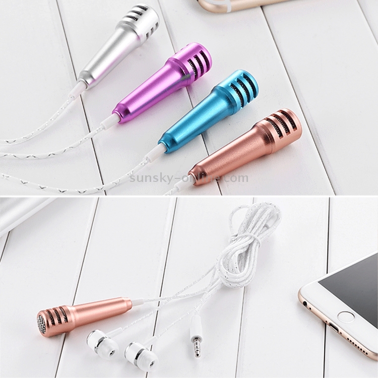 2 in 1 Mini Home KTV Handheld Microphone + 1.2M Stereo Earphone 2 in 1 Mini Home KTV Handheld Microphone + 1.2M Stereo Earphone