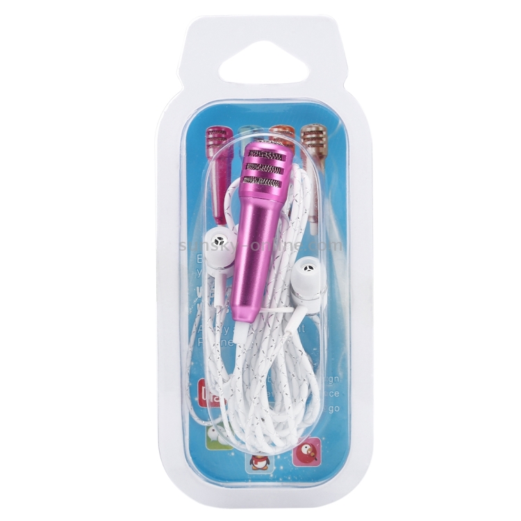 2 in 1 Mini Home KTV Handheld Microphone + 1.2M Stereo Earphone 2 in 1 Mini Home KTV Handheld Microphone + 1.2M Stereo Earphone