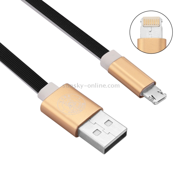 ENKAY Hat-Prince Noodle Style 2A Micro USB & 8 Pin to USB 2.0 Data / Charger Cable ENKAY Hat-Prince Noodle Style 2A Micro USB & 8 Pin to USB 2.0 Data / Charger Cable