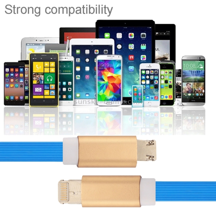 ENKAY Hat-Prince Noodle Style 2A Micro USB & 8 Pin to USB 2.0 Data / Charger Cable ENKAY Hat-Prince Noodle Style 2A Micro USB & 8 Pin to USB 2.0 Data / Charger Cable