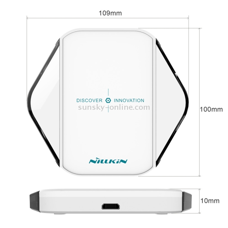 NILLKIN Magic Cube QI Standard Smart Recognition 5W Hexagonal Wireless Charger with Blue Indicator NILLKIN Magic Cube QI Standard Smart Recognition 5W Hexagonal Wireless Charger with Blue Indicator