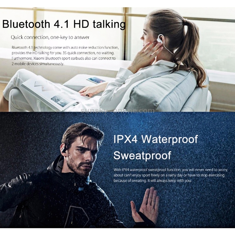 Original Xiaomi Life Sweatproof Stereo Wireless Sports Bluetooth 4.1 Wired Earbud In-ear Earphone with Microphone Original Xiaomi Life Sweatproof Stereo Wireless Sports Bluetooth 4.1 Wired Earbud In-ear Earphone with Microphone