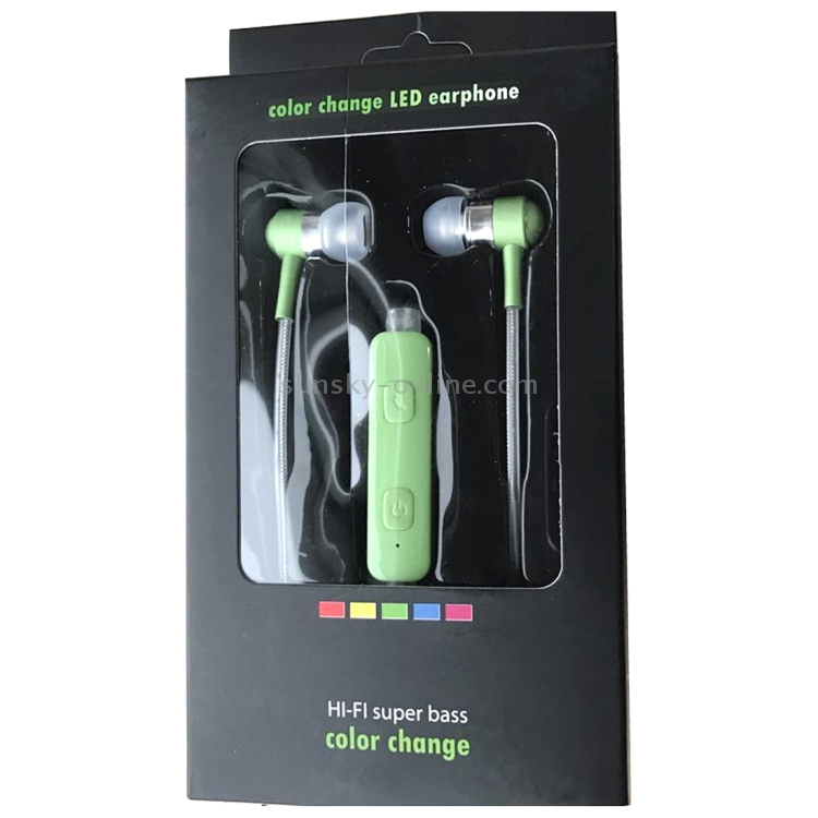 LOUIS Color Change LED Wired Control In-Ear HiFi Earphone Stereo Bass Ear Cup LOUIS Color Change LED Wired Control In-Ear HiFi Earphone Stereo Bass Ear Cup