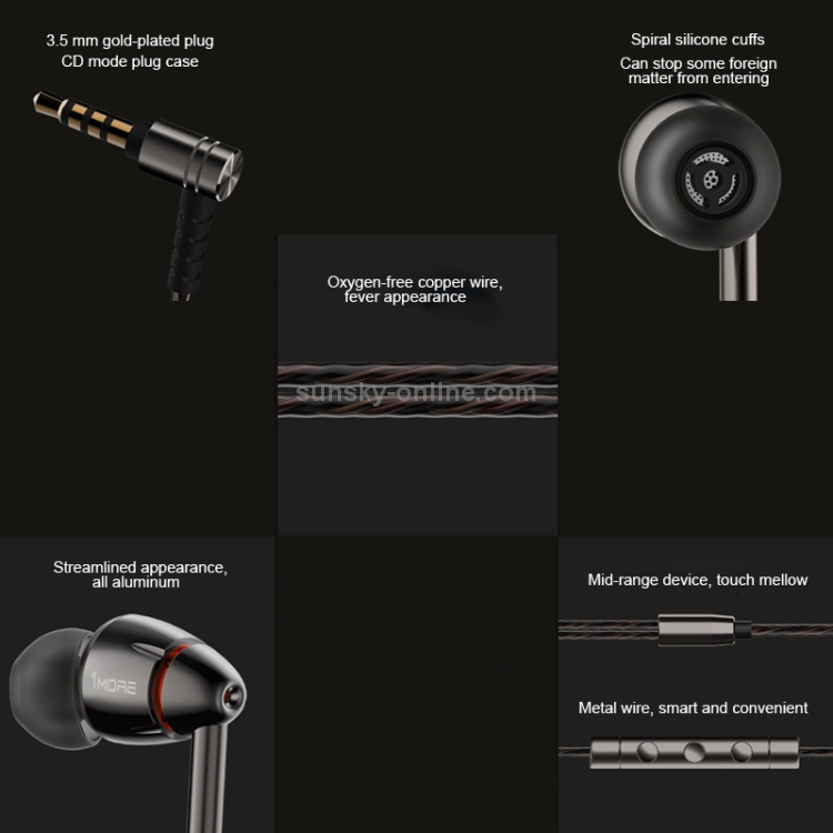 Xiaomi Youpin 1MORE Four Drivers (Single Moving Coil + Three Moving Iron) Smart Wired Control In-Ear Earphone Ear Cup Xiaomi Youpin 1MORE Four Drivers (Single Moving Coil + Three Moving Iron) Smart Wired Control In-Ear Earphone Ear Cup