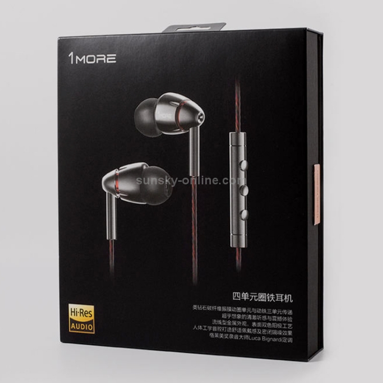 Xiaomi Youpin 1MORE Four Drivers (Single Moving Coil + Three Moving Iron) Smart Wired Control In-Ear Earphone Ear Cup Xiaomi Youpin 1MORE Four Drivers (Single Moving Coil + Three Moving Iron) Smart Wired Control In-Ear Earphone Ear Cup