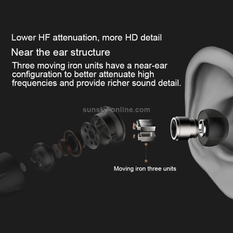 Xiaomi Youpin 1MORE Four Drivers (Single Moving Coil + Three Moving Iron) Smart Wired Control In-Ear Earphone Ear Cup Xiaomi Youpin 1MORE Four Drivers (Single Moving Coil + Three Moving Iron) Smart Wired Control In-Ear Earphone Ear Cup