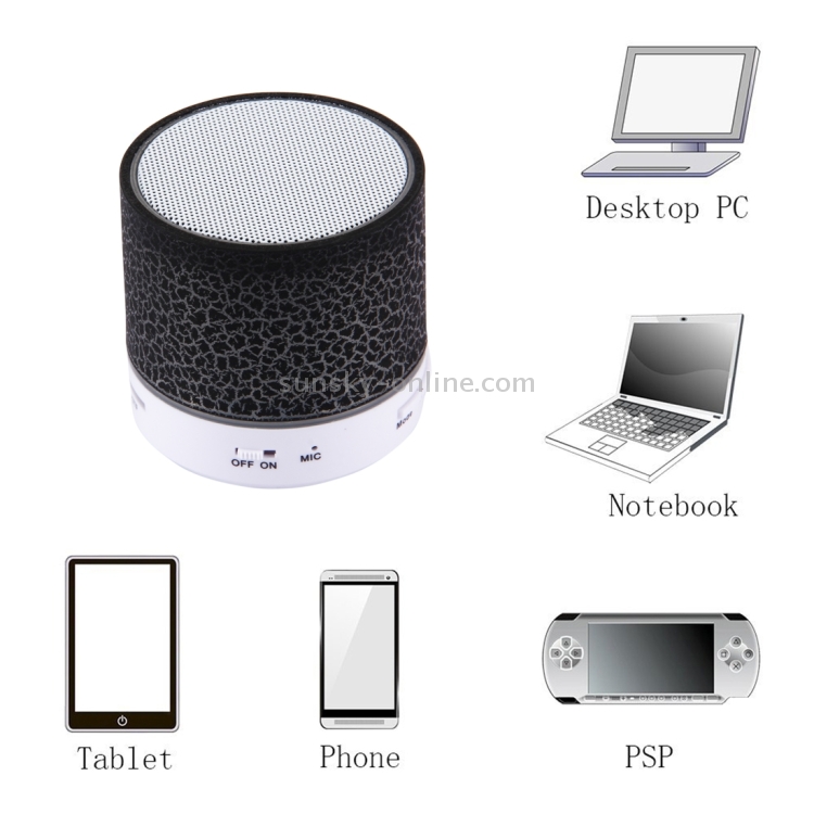 Mini Enceinte Bluetooth avec Microphone & LED A9