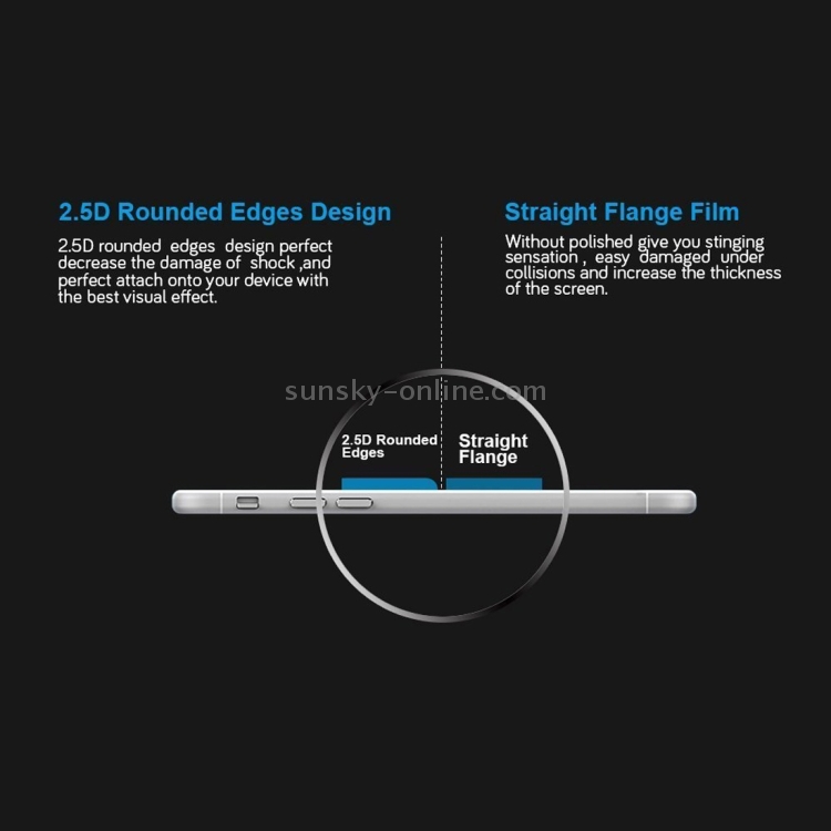 ENKAY for iPhone 6 & 6s Hat-Prince 0.26mm 9H+ Surface Hardness 2.5D Privacy Anti-glare Non-full Tempered Glass Film