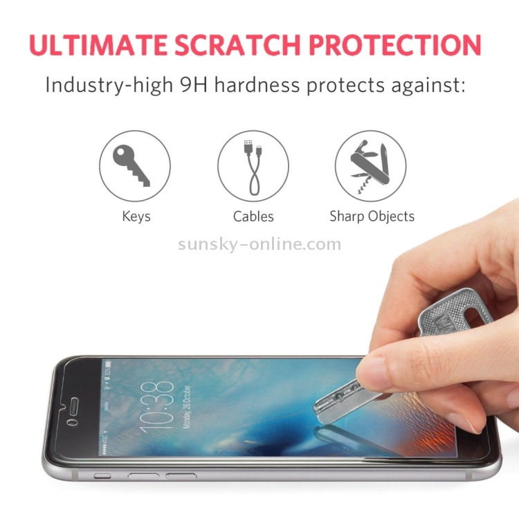 ENKAY for iPhone 6 & 6s Hat-Prince 0.26mm 9H+ Surface Hardness 2.5D Privacy Anti-glare Non-full Tempered Glass Film