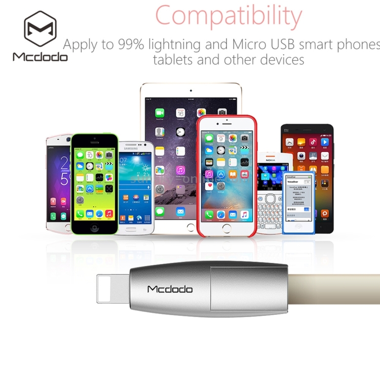Mcdodo 2 in 1 CA-189 1m 2.4A Separable 8 Pin + Micro USB to USB Ellipse TPE Data Sync Charging Cable with Head Mcdodo 2 in 1 CA-189 1m 2.4A Separable 8 Pin + Micro USB to USB Ellipse TPE Data Sync Charging Cable with Head