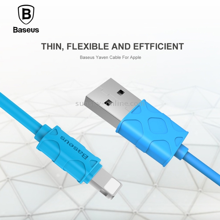 Baseus 1M High Speed 8pin to USB 2.0 Yawen Cable USB Data Sync Charging Cable for iPhone 6 Plus / 6s Plus / 6 / 6s / 5 / 5S / 5C & iPad Pro / Air 2 / Air / mini 4 / 3 / 2 / 1 & iPod Nano 7 / Touch(Blue) Baseus 1M High Speed 8pin to USB 2.0 Yawen Cable USB Data Sync Charging Cable for iPhone 6 Plus / 6s Plus / 6 / 6s / 5 / 5S / 5C & iPad Pro / Air 2 / Air / mini 4 / 3 / 2 / 1 & iPod Nano 7 / Touch(Blue)