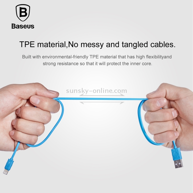 Baseus 1M High Speed 8pin to USB 2.0 Yawen Cable USB Data Sync Charging Cable for iPhone 6 Plus / 6s Plus / 6 / 6s / 5 / 5S / 5C & iPad Pro / Air 2 / Air / mini 4 / 3 / 2 / 1 & iPod Nano 7 / Touch(Blue) Baseus 1M High Speed 8pin to USB 2.0 Yawen Cable USB Data Sync Charging Cable for iPhone 6 Plus / 6s Plus / 6 / 6s / 5 / 5S / 5C & iPad Pro / Air 2 / Air / mini 4 / 3 / 2 / 1 & iPod Nano 7 / Touch(Blue)