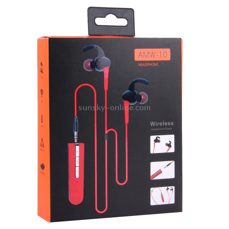 AMW-10 Stereo Wireless Sports Bluetooth 4.2 In-Ear Earphone Headphone With Mic & Clamp,Effective Bluetooth Distance: 10m AMW-10 Stereo Wireless Sports Bluetooth 4.2 In-Ear Earphone Headphone With Mic & Clamp,Effective Bluetooth Distance: 10m