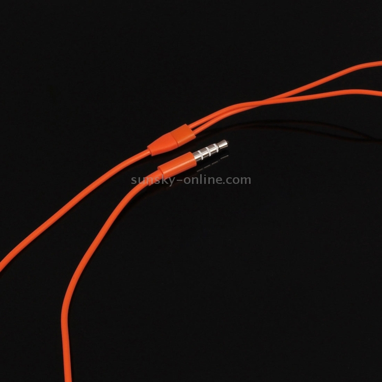 Small Pepper In-ear Wire-controlled Earphone with Mic, Cable: 1.2m (Orange)