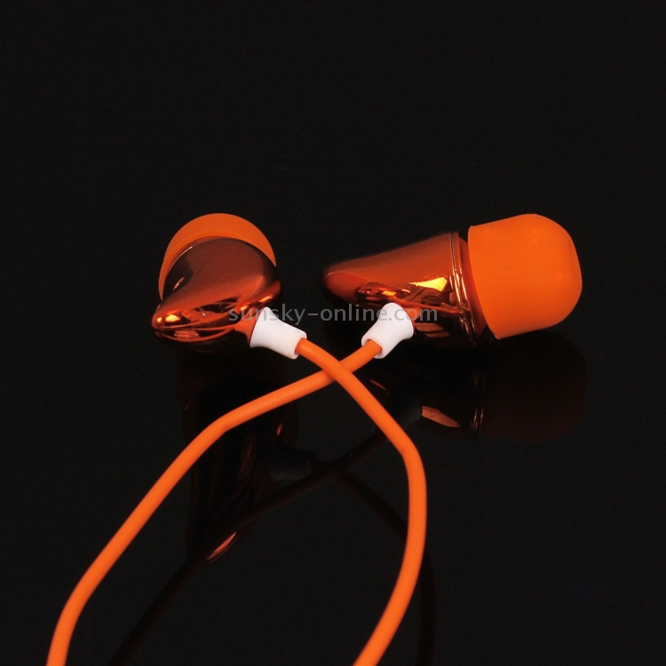 Small Pepper In-ear Wire-controlled Earphone with Mic, Cable: 1.2m (Orange)