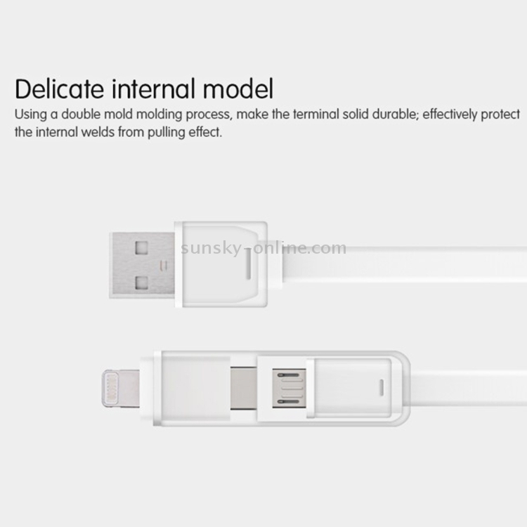 NILLKIN 1.2m 2.1A Plus Cable 8 Pin & Micro USB to USB 2.0 Soft TPE Data Sync Charging Cable with Additional Port Cap & String Bandage for iPhone & iPad & iPod & Samsung & LG & Huawei & Xiaomi & Meizu & OPPO(White) NILLKIN 1.2m 2.1A Plus Cable 8 Pin & Micro USB to USB 2.0 Soft TPE Data Sync Charging Cable with Additional Port Cap & String Bandage for iPhone & iPad & iPod & Samsung & LG & Huawei & Xiaomi & Meizu & OPPO(White)