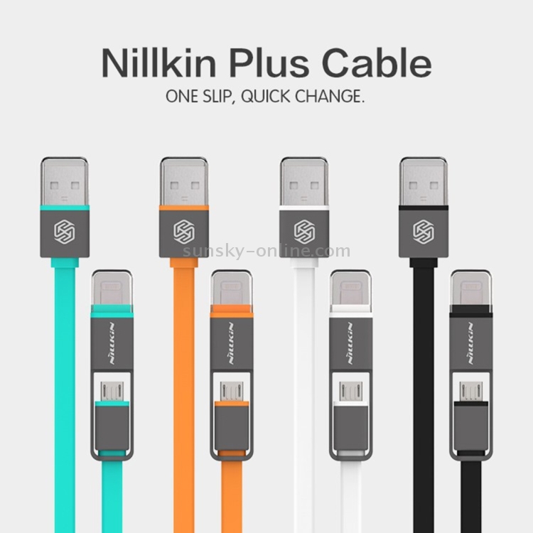 NILLKIN 1.2m 2.1A Plus Cable 8 Pin & Micro USB to USB 2.0 Soft TPE Data Sync Charging Cable with Additional Port Cap & String Bandage for iPhone & iPad & iPod & Samsung & LG & Huawei & Xiaomi & Meizu & OPPO(White) NILLKIN 1.2m 2.1A Plus Cable 8 Pin & Micro USB to USB 2.0 Soft TPE Data Sync Charging Cable with Additional Port Cap & String Bandage for iPhone & iPad & iPod & Samsung & LG & Huawei & Xiaomi & Meizu & OPPO(White)