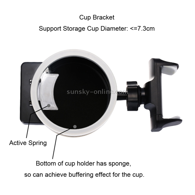 JOYROOM ZS111 2 in 1 Cup Drink Bottle Bracket + 360 Degree Rotation Car Horizontal Vent Holder (width 45-90mm) JOYROOM ZS111 2 in 1 Cup Drink Bottle Bracket + 360 Degree Rotation Car Horizontal Vent Holder (width 45-90mm)