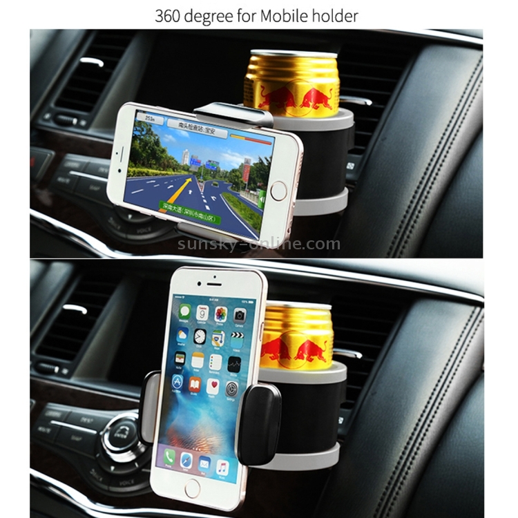 JOYROOM ZS111 2 in 1 Cup Drink Bottle Bracket + 360 Degree Rotation Car Horizontal Vent Holder (width 45-90mm) JOYROOM ZS111 2 in 1 Cup Drink Bottle Bracket + 360 Degree Rotation Car Horizontal Vent Holder (width 45-90mm)
