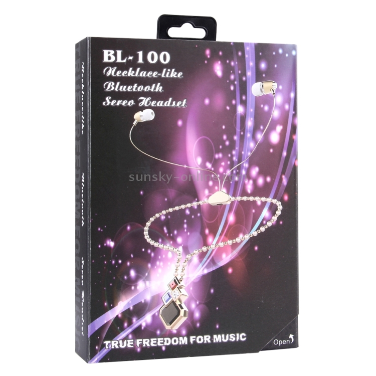 BL-100 Pearl Necklace-like True Stereo Bluetooth 4.1 In-Ear Earphone Headset BL-100 Pearl Necklace-like True Stereo Bluetooth 4.1 In-Ear Earphone Headset