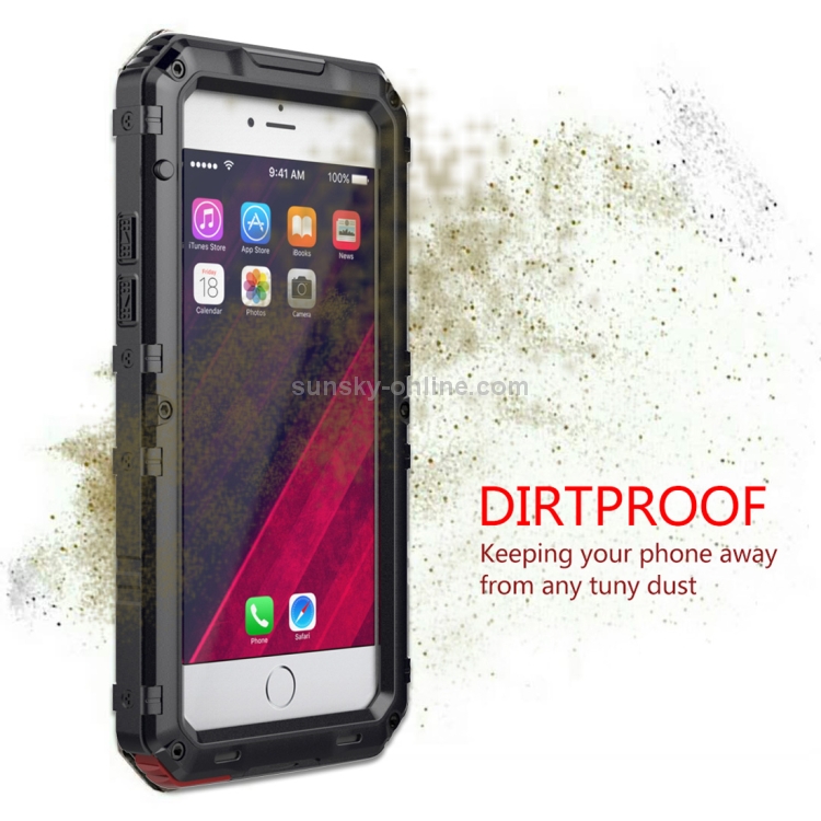 Waterproof Dustproof Shockproof Zinc Alloy + Silicone Case for iPhone 6 & 6s (Black) Waterproof Dustproof Shockproof Zinc Alloy + Silicone Case for iPhone 6 & 6s (Black)