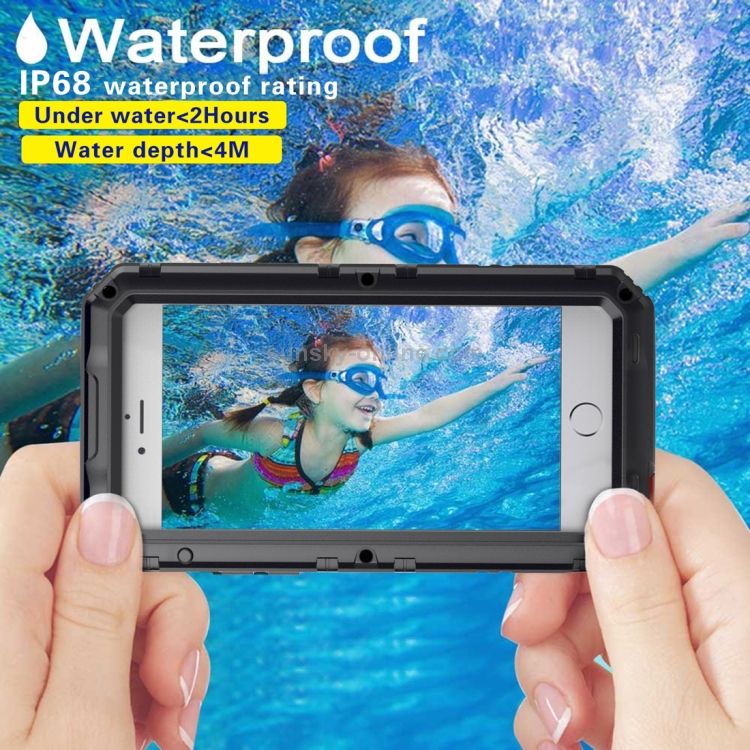 Waterproof Dustproof Shockproof Zinc Alloy + Silicone Case for iPhone 6 & 6s (Black) Waterproof Dustproof Shockproof Zinc Alloy + Silicone Case for iPhone 6 & 6s (Black)