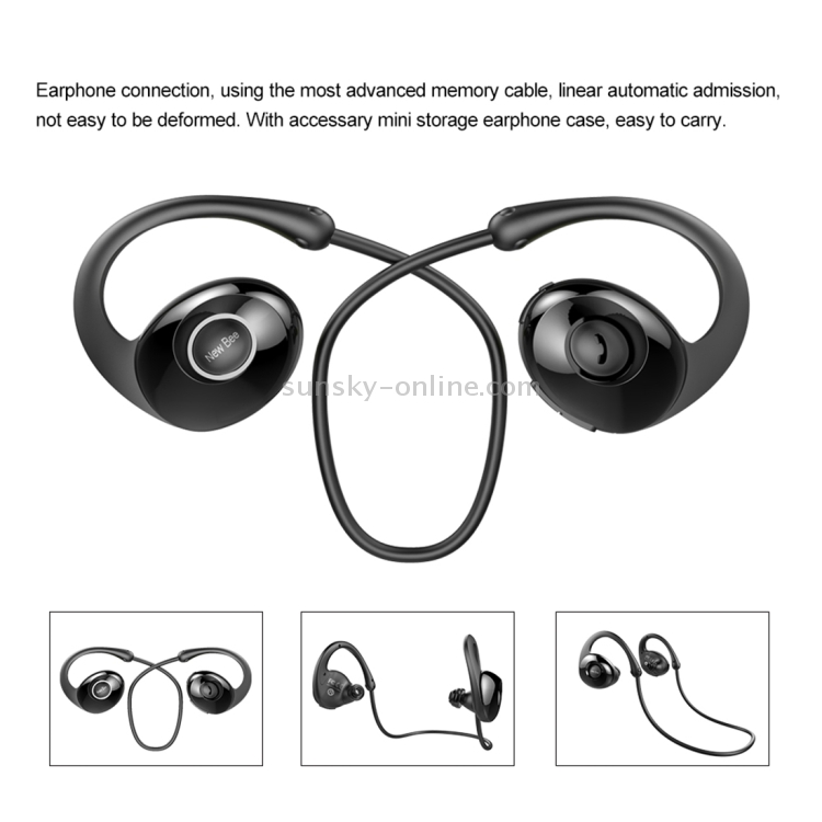 New Bee NB-7 Sweatproof Wireless Bluetooth 4.1 Snail Bionic Stereo In-ear Headphone Sports Headset with Microphone New Bee NB-7 Sweatproof Wireless Bluetooth 4.1 Snail Bionic Stereo In-ear Headphone Sports Headset with Microphone