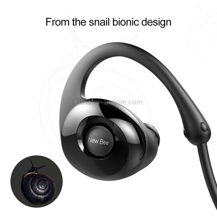 New Bee NB-7 Sweatproof Wireless Bluetooth 4.1 Snail Bionic Stereo In-ear Headphone Sports Headset with Microphone New Bee NB-7 Sweatproof Wireless Bluetooth 4.1 Snail Bionic Stereo In-ear Headphone Sports Headset with Microphone