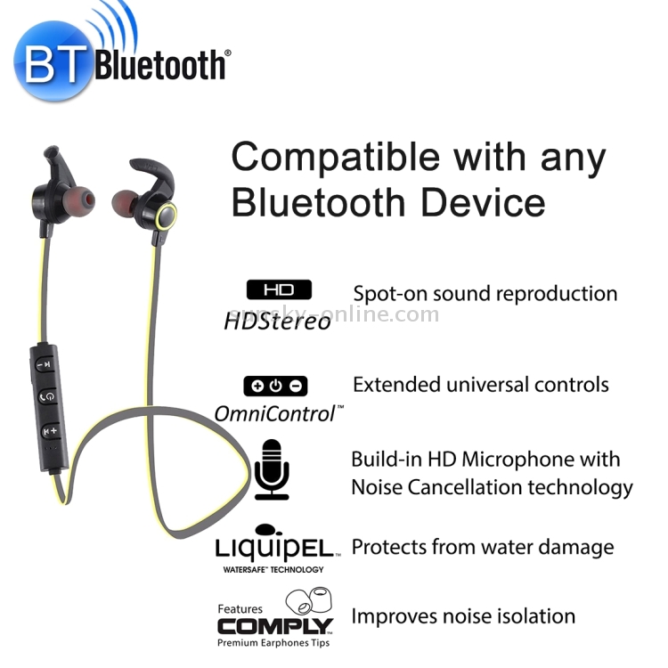AMW-810 Bluetooth 4.1 Stereo Wireless In-ear Sports Earphone Headphone with Microphone, Bluetooth Distance: 10m AMW-810 Bluetooth 4.1 Stereo Wireless In-ear Sports Earphone Headphone with Microphone, Bluetooth Distance: 10m