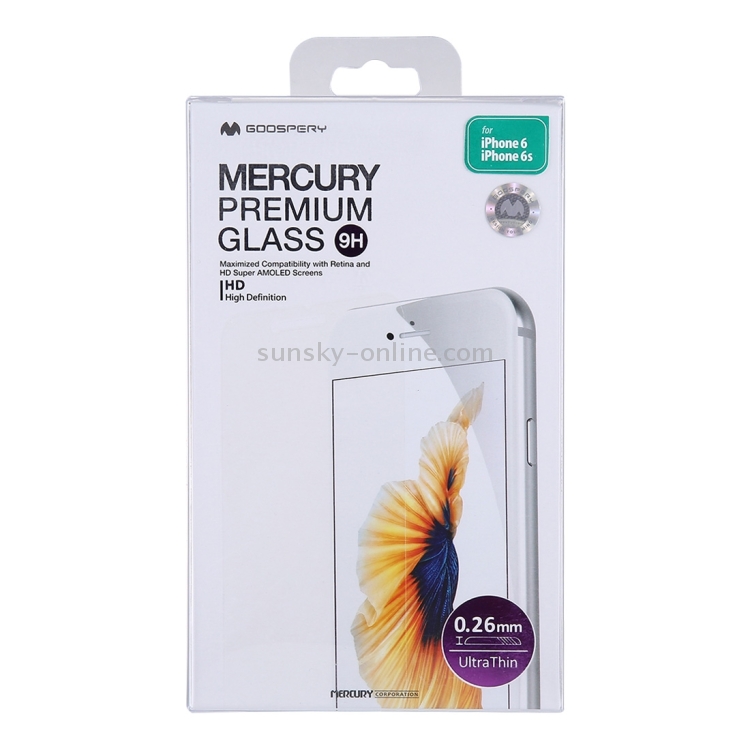 GOOSPERY For iPhone 6 & 6s 0.26mm Ultra thin 9H Surface Hardness 2.5D Curved Edge Tempered Glass Screen Film GOOSPERY For iPhone 6 & 6s 0.26mm Ultra thin 9H Surface Hardness 2.5D Curved Edge Tempered Glass Screen Film
