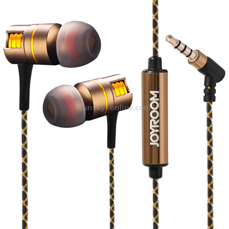 JOYROOM JR-E109 3.5mm In-Ear Bass Metal Wire Control Earphone with Mic & 3 Size Earmuffs JOYROOM JR-E109 3.5mm In-Ear Bass Metal Wire Control Earphone with Mic & 3 Size Earmuffs
