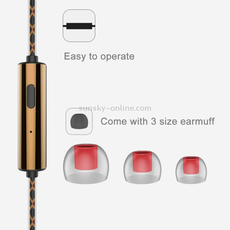 JOYROOM JR-E109 3.5mm In-Ear Bass Metal Wire Control Earphone with Mic & 3 Size Earmuffs JOYROOM JR-E109 3.5mm In-Ear Bass Metal Wire Control Earphone with Mic & 3 Size Earmuffs