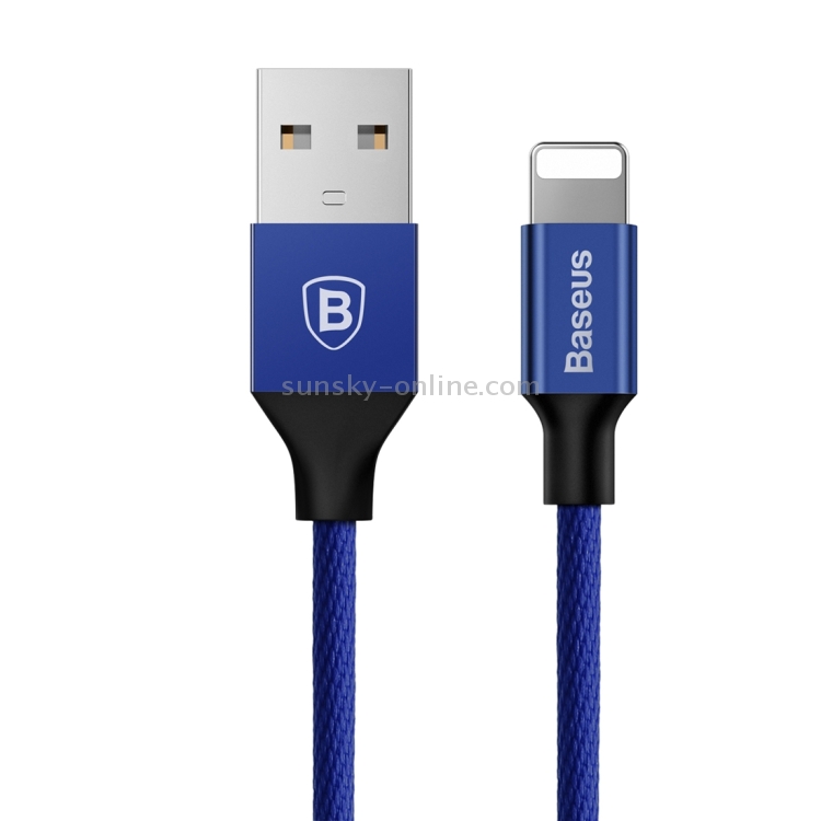 Baseus 1.8m 2A Yiven Cable Woven Style Metal Head 8 Pin to USB Data Sync Charging Cable for iPhone & iPad & iPod(Dark Blue) Baseus 1.8m 2A Yiven Cable Woven Style Metal Head 8 Pin to USB Data Sync Charging Cable for iPhone & iPad & iPod(Dark Blue)