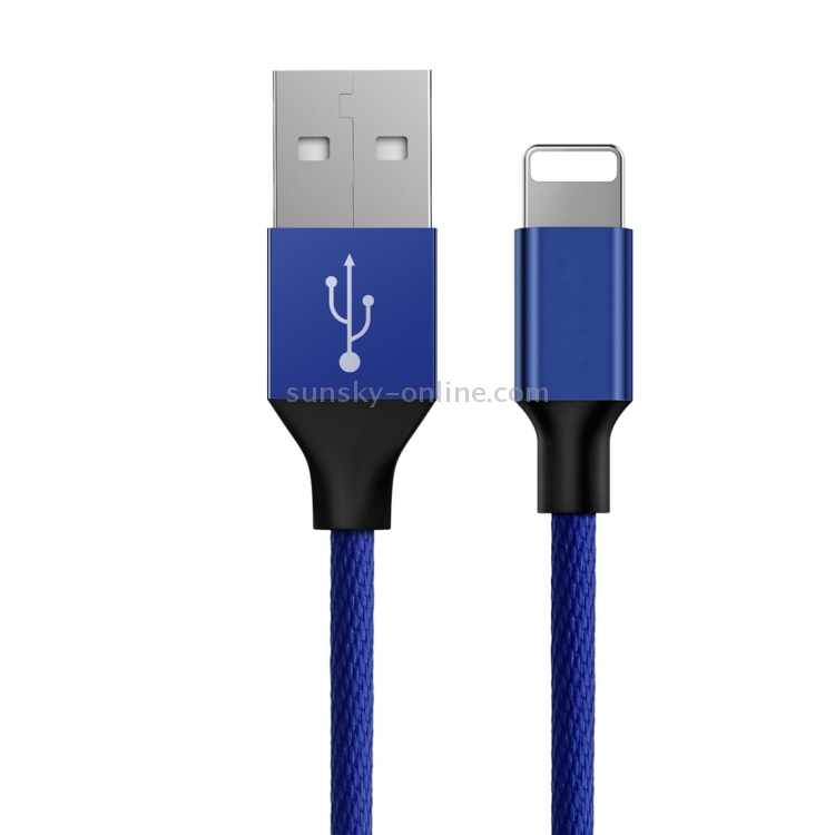 Baseus 1.8m 2A Yiven Cable Woven Style Metal Head 8 Pin to USB Data Sync Charging Cable for iPhone & iPad & iPod(Dark Blue) Baseus 1.8m 2A Yiven Cable Woven Style Metal Head 8 Pin to USB Data Sync Charging Cable for iPhone & iPad & iPod(Dark Blue)