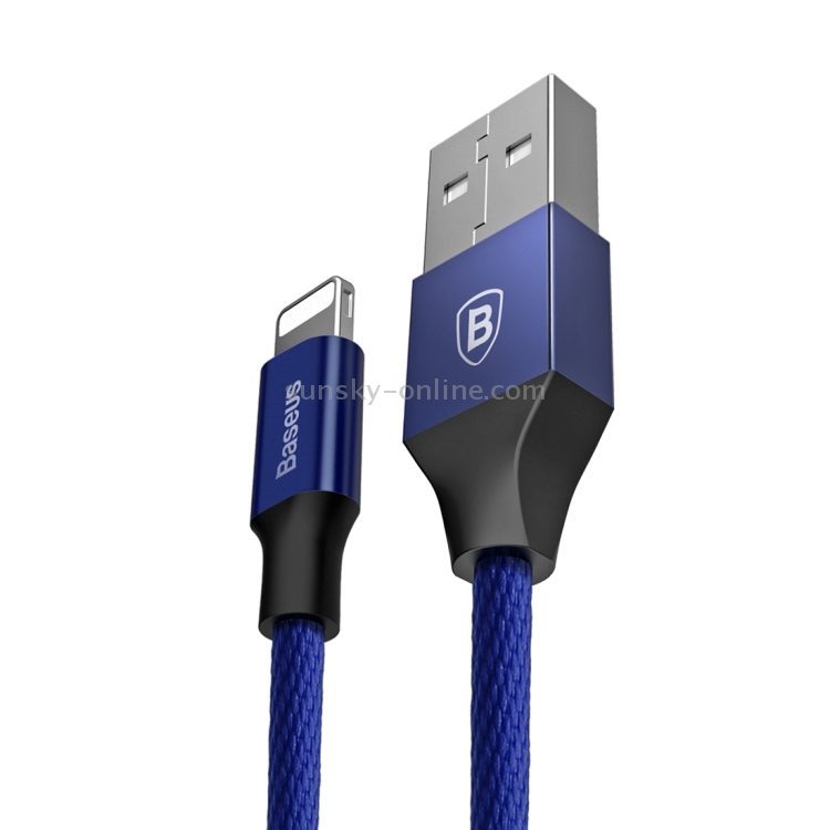 Baseus 1.8m 2A Yiven Cable Woven Style Metal Head 8 Pin to USB Data Sync Charging Cable for iPhone & iPad & iPod(Dark Blue) Baseus 1.8m 2A Yiven Cable Woven Style Metal Head 8 Pin to USB Data Sync Charging Cable for iPhone & iPad & iPod(Dark Blue)