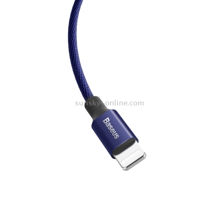 Baseus 1.8m 2A Yiven Cable Woven Style Metal Head 8 Pin to USB Data Sync Charging Cable for iPhone & iPad & iPod(Dark Blue) Baseus 1.8m 2A Yiven Cable Woven Style Metal Head 8 Pin to USB Data Sync Charging Cable for iPhone & iPad & iPod(Dark Blue)