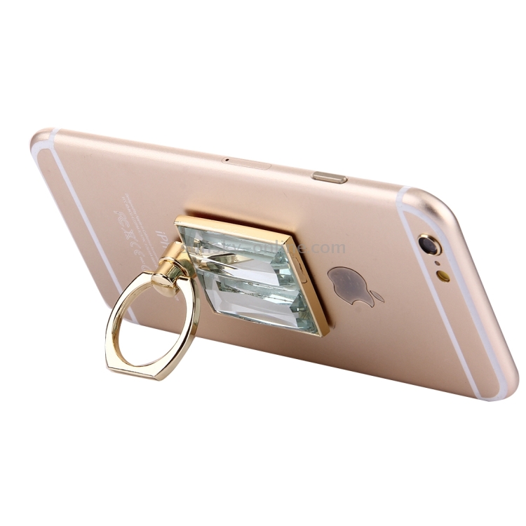 Crystal Square Diamond Encrusted Ring Phone Holder for iPhone / Huawei / Samsung / HTC / Sony / LG Mobile Phone(Gold) Crystal Square Diamond Encrusted Ring Phone Holder for iPhone / Huawei / Samsung / HTC / Sony / LG Mobile Phone(Gold)