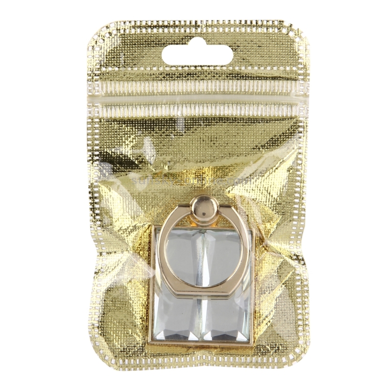 Crystal Square Diamond Encrusted Ring Phone Holder for iPhone / Huawei / Samsung / HTC / Sony / LG Mobile Phone(Gold) Crystal Square Diamond Encrusted Ring Phone Holder for iPhone / Huawei / Samsung / HTC / Sony / LG Mobile Phone(Gold)