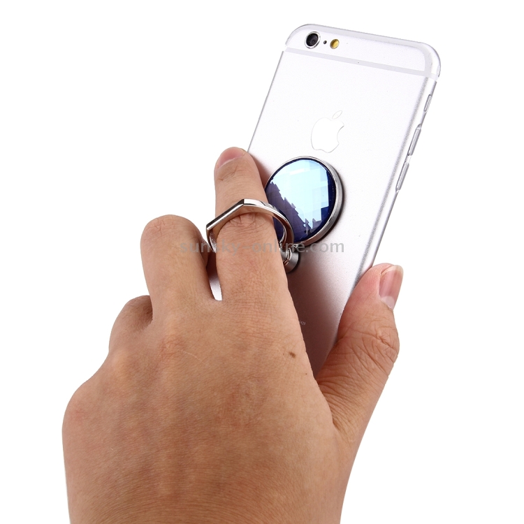 Blue Crystal Diamond Encrusted Ring Phone Holder for iPhone / Huawei / Samsung / HTC / Sony / LG Mobile Phone(Silver) Blue Crystal Diamond Encrusted Ring Phone Holder for iPhone / Huawei / Samsung / HTC / Sony / LG Mobile Phone(Silver)