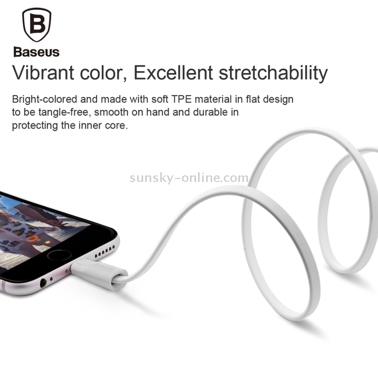Baseus 1M 2.1A Ice Cream BC1.2 Quick Charge Cable 8pin to USB TPE Data Sync Cable Charging Cable for iPhone & iPad & iPod(Silver) Baseus 1M 2.1A Ice Cream BC1.2 Quick Charge Cable 8pin to USB TPE Data Sync Cable Charging Cable for iPhone & iPad & iPod(Silver)
