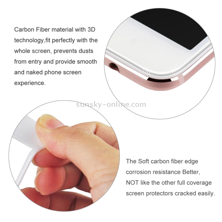 ENKAY Hat-Prince for iPhone 6 & 6s Rabbit Pattern 0.15mm Ultra-thin 9H Surface Hardness 3D Explosion-proof Full Screen Carbon Fiber Soft Edges Tempered Glass Screen Film ENKAY Hat-Prince for iPhone 6 & 6s Rabbit Pattern 0.15mm Ultra-thin 9H Surface Hardness 3D Explosion-proof Full Screen Carbon Fiber Soft Edges Tempered Glass Screen Film