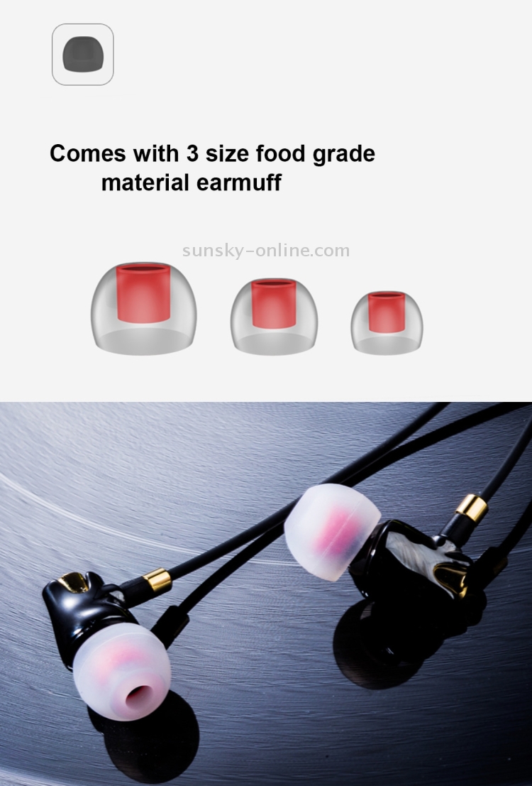 JOYROOM E105 Ceramic Moving-coil 3.5mm In-Ear Wired Control Earphone with 3 Sizes Earmuffs JOYROOM E105 Ceramic Moving-coil 3.5mm In-Ear Wired Control Earphone with 3 Sizes Earmuffs