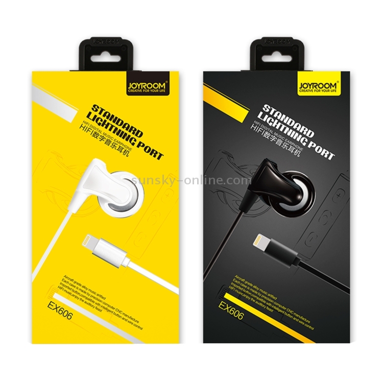 JOYROOM EX606 8 Pin In-Ear Moving-coil Wire Control Earphone, Not Support iOS 10.3.1 or Above Mobile Phone JOYROOM EX606 8 Pin In-Ear Moving-coil Wire Control Earphone, Not Support iOS 10.3.1 or Above Mobile Phone