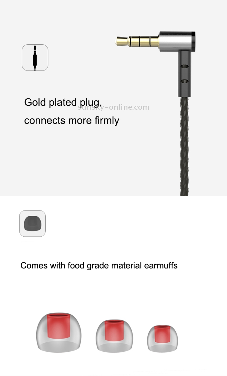 JOYROOM JR-E108 3.5mm In-Ear Aviation Aluminum Wire Control Earphone with 3 Size Earmuffs JOYROOM JR-E108 3.5mm In-Ear Aviation Aluminum Wire Control Earphone with 3 Size Earmuffs
