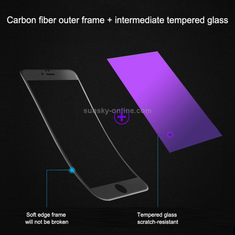 Ultra Thin 9H 3D Anti Blue-ray Full Screen Carbon Fiber Tempered Glass Film for iPhone 6 & 6s(Black) Ultra Thin 9H 3D Anti Blue-ray Full Screen Carbon Fiber Tempered Glass Film for iPhone 6 & 6s(Black)
