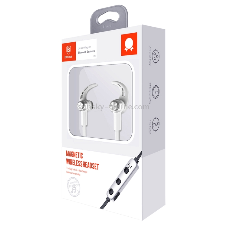 Baseus B11 Magnetic Wireless Bluetooth In-Ear Headphone, Support Volume Control / Music Switch / Answer & Finish Calls Baseus B11 Magnetic Wireless Bluetooth In-Ear Headphone, Support Volume Control / Music Switch / Answer & Finish Calls