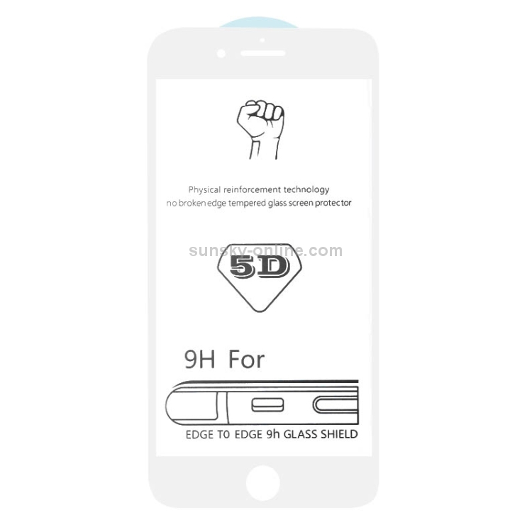 25 PCS 9H 5D White Full Glue Full Screen Tempered Glass Film for iPhone 6 / 6s 25 PCS 9H 5D White Full Glue Full Screen Tempered Glass Film for iPhone 6 / 6s
