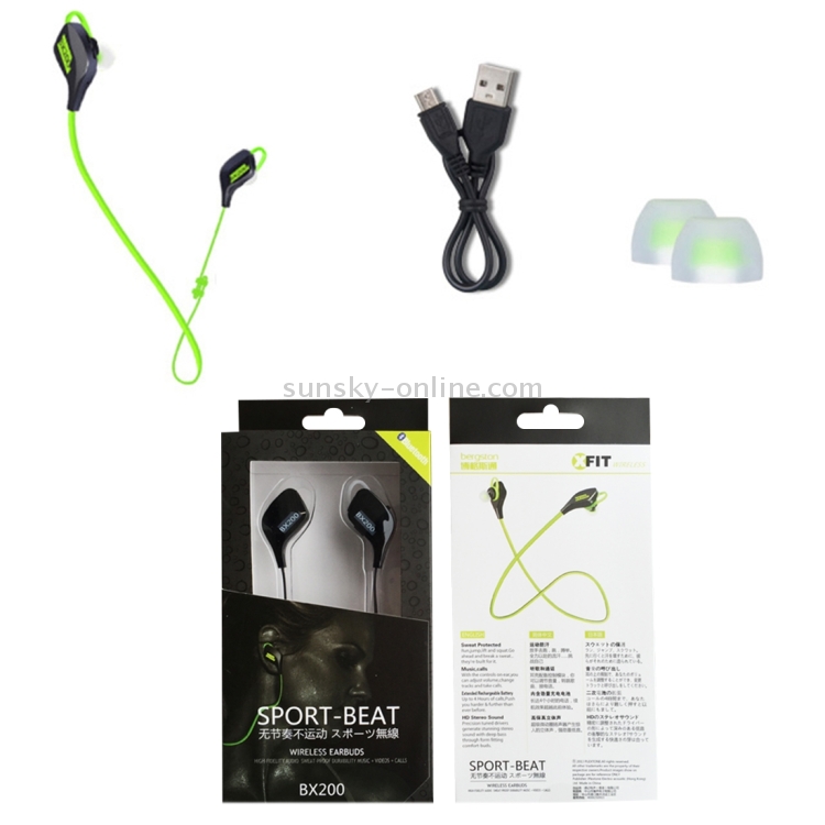 BX200 Sport Beat Stereo Wireless Sports Bluetooth 4.1 Wired Control Earbud Earphone In-ear Headphone with Microphone & Shortcut Keys Photographing & Chinese / English Voice Announcements & 2 Devices Connecting Synchronously & Earphone Battery Display on I BX200 Sport Beat Stereo Wireless Sports Bluetooth 4.1 Wired Control Earbud Earphone In-ear Headphone with Microphone & Shortcut Keys Photographing & Chinese / English Voice Announcements & 2 Devices Connecting Synchronously & Earphone Battery Display on I