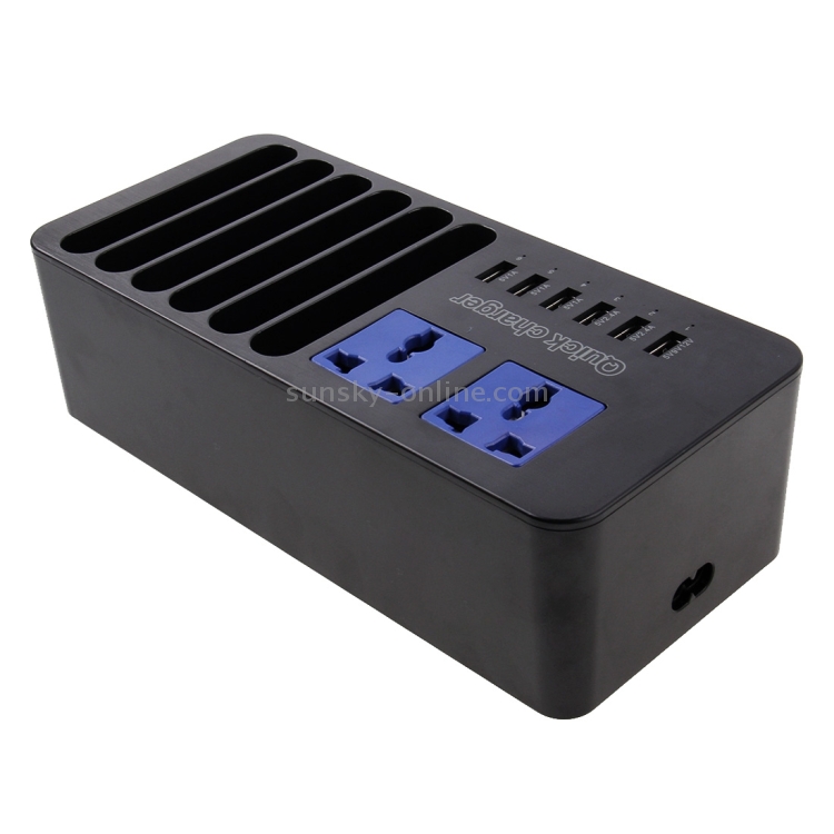 5 Smart USB Ports + 1 Quick Charger 2.0 Port + 6 Charger Stand Holder + 2 Extension Socket Power 5 Smart USB Ports + 1 Quick Charger 2.0 Port + 6 Charger Stand Holder + 2 Extension Socket Power
