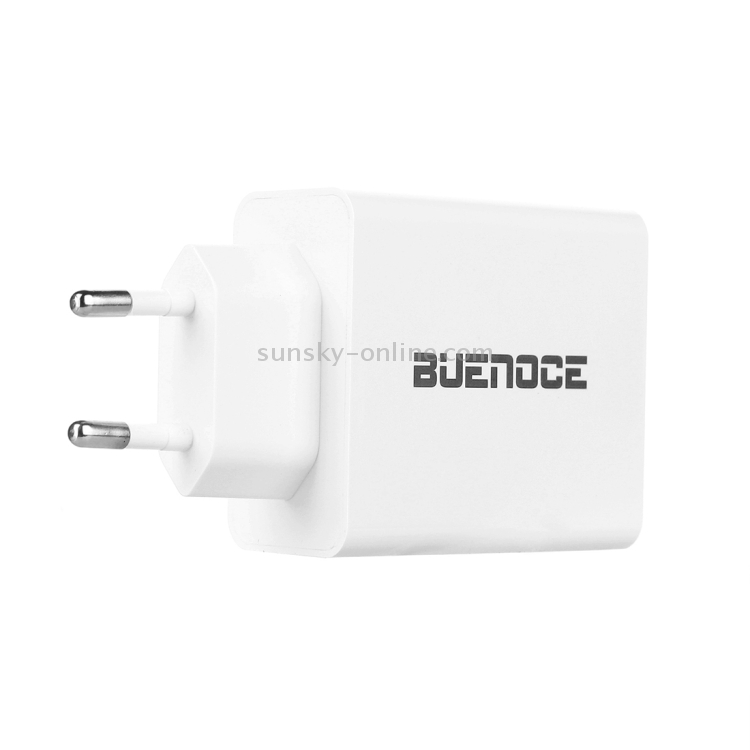 BUENOCE 30W 6A Dual Port Quick Charge 3.0 Wall Charger, EU Plug BUENOCE 30W 6A Dual Port Quick Charge 3.0 Wall Charger, EU Plug